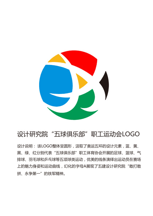 设计研究院"五球俱乐部"职工运动会logo 设计