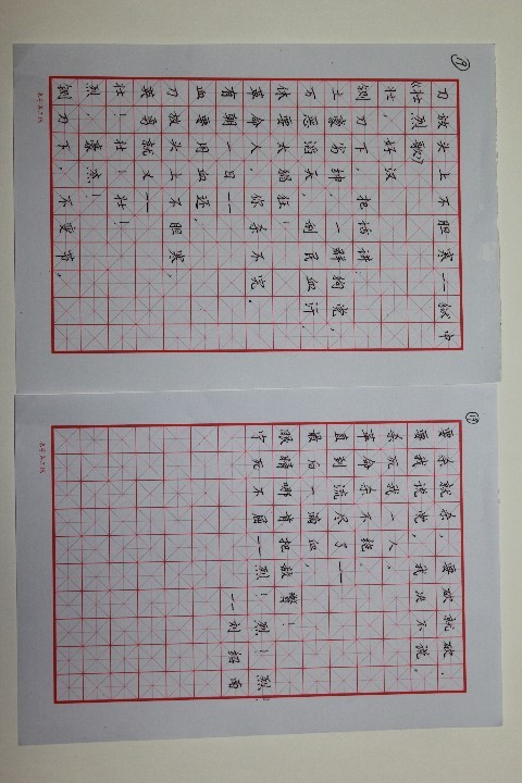 "红色家书"现场硬笔书法大赛--最具人气的30幅作品线上投票活动开始了