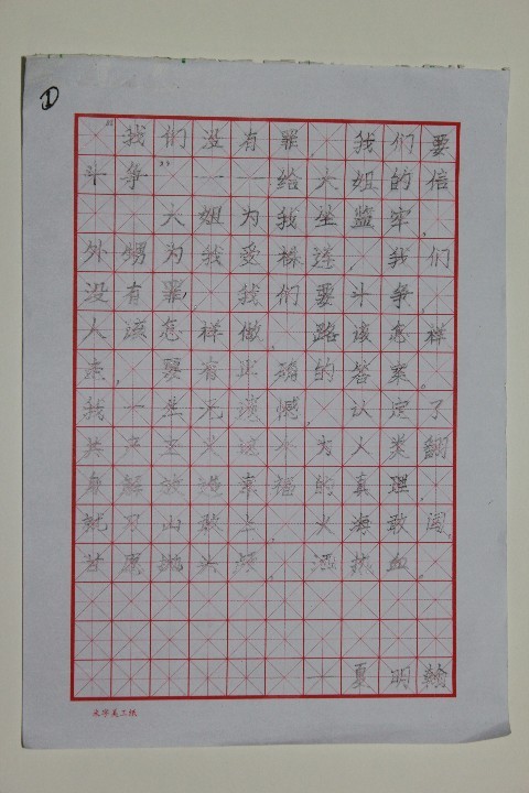"红色家书"现场硬笔书法大赛--最具人气的30幅作品线上投票活动开始了